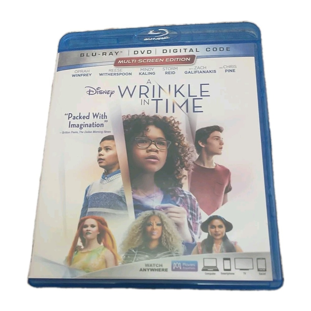 Disney A Wrinkle in Time Blu-ray DVD Multi-Screen Edition 2018 Fantasy PG